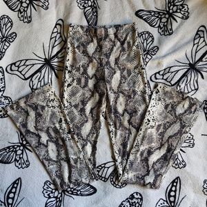 COPY - Snake print flare pants